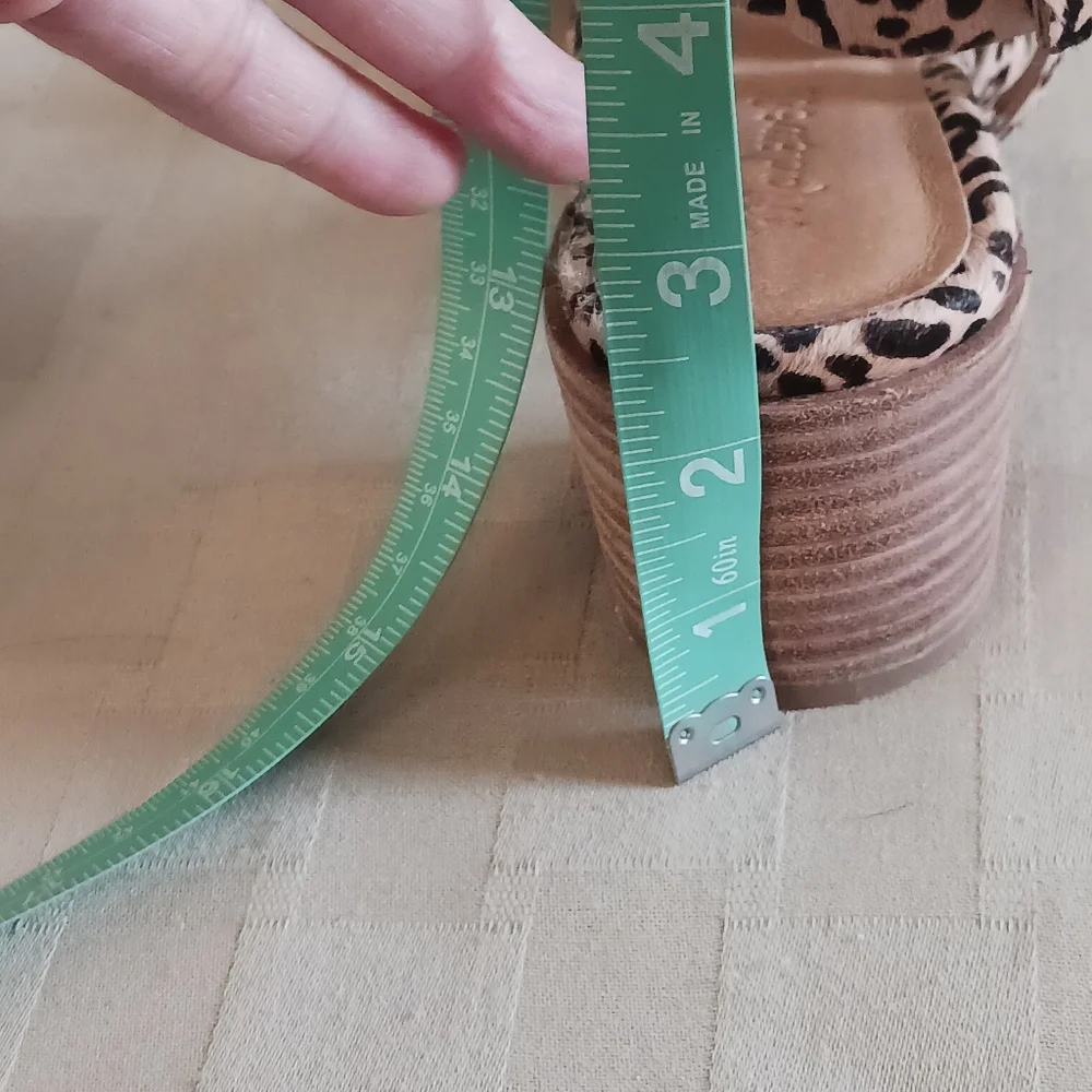 Madewell Leopard Print Tan and Black Block Heel Sandals